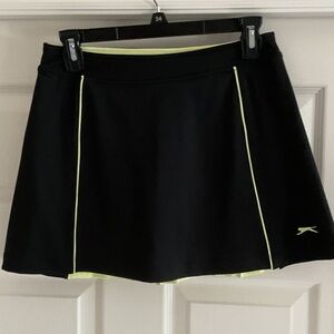 Slazenger Black Skirt with Neon Yellow Trim